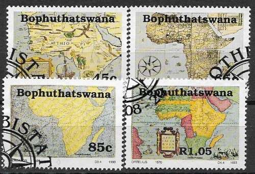 Bophuthatswana BOPHUTHATSWANA 1993 OLD AFRICAN MAPS USED SET For   220521130106 14 (7) 